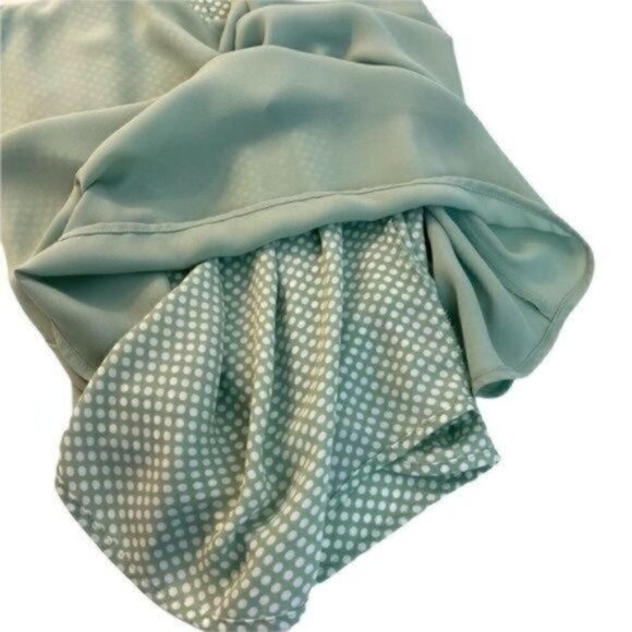 EXPRESS NWT Sleeveless layered blouse polka dots under solid size XS - Picture 8 of 9